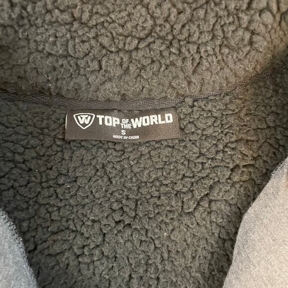 Top of the World OSU Cowboys 1/4 Zip Pullover Fleece Lined Gray Sweatshirt Small - Picture 3 of 8